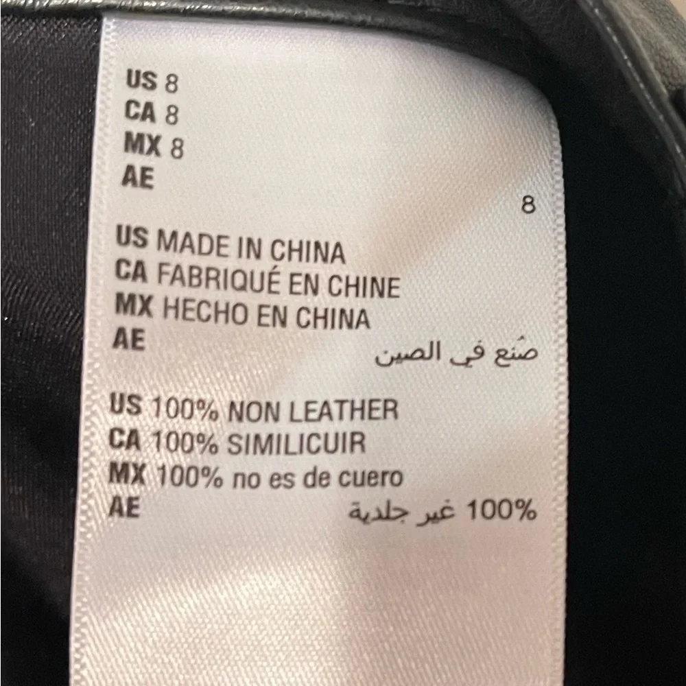 And Now This Black Faux Leather Womens Pants 8 - Picture 3 of 4